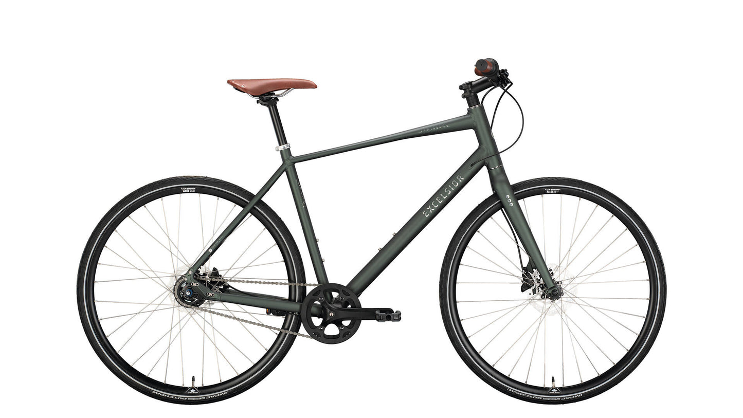 Excelsior Urban Bike Trigger (#1) La bicicleta sobresale. Trigador 28 48 Diam. 8sp Green Matt