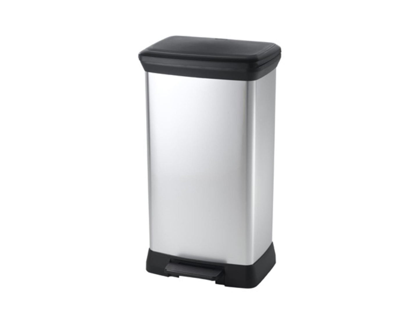 Curver Curver Curver Pedal Bin Deco Rettangolare 50 L color argento