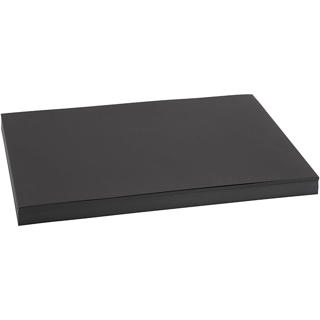 Creativ company cartulina de colores, A3, hoja 297x420 mm, 200 gr, negro, 100 hojas 1 caja