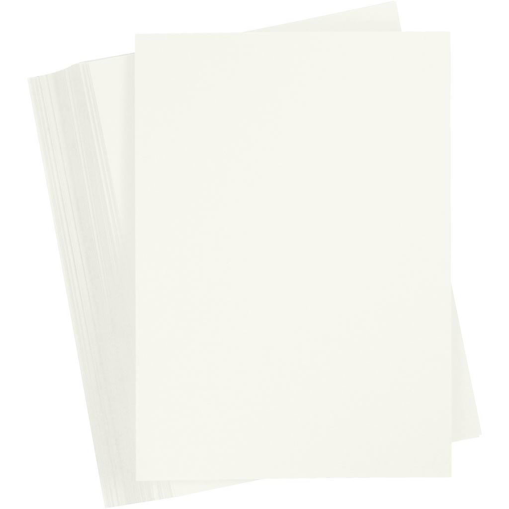 Cartoncino colorato Creativ company, a4, foglio 210x297 mm, 180 gr, bianco sporco, 100 fogli 1 scatola