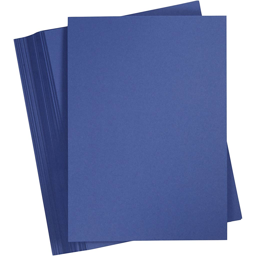 Creativ company cartulina de color, a4, hoja 210x297 mm, 180 gr, azul oscuro, 100 hojas 1 caja
