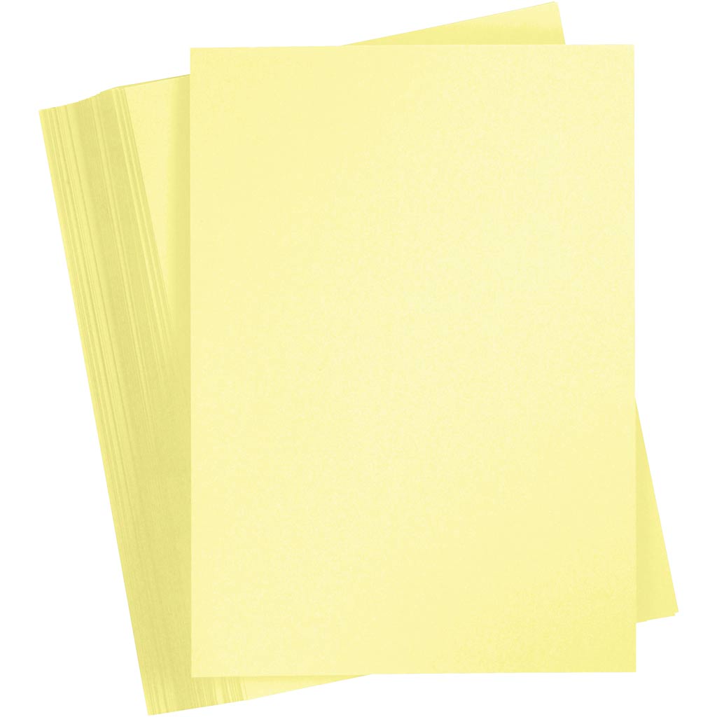 Creativ company cartulina de color, a4, hoja 210x297 mm, 180 gr, amarillo claro, 100 hojas 1 caja
