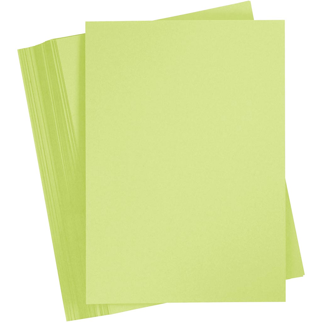 Cartoncino colorato Creativ company, a4, foglio 210x297 mm, 180 gr, verde chiaro, 100 fogli 1 scatola