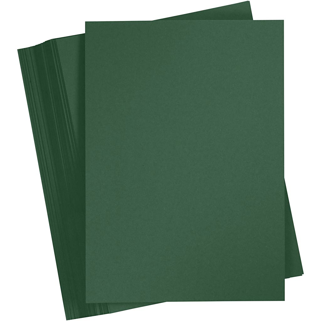 Cartoncino colorato Creativ company, a4, foglio 210x297 mm, 180 gr, verde scuro, 100 fogli 1 scatola