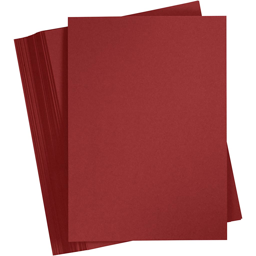 Creativ company cartulina de colores, a4, hoja 210x297 mm, 180 gr, rojo oscuro, 100 hojas 1 caja