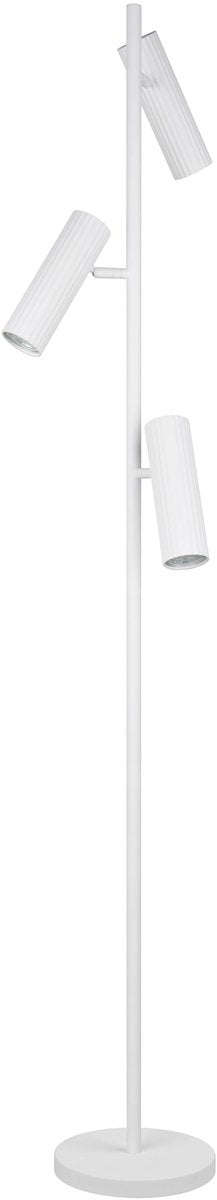 Trio soka - lámpara de pie - blanco mate - excl. 3x gu10 5 w - interruptor de pie