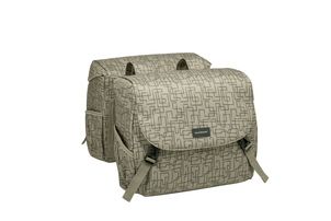 Bolsa de bicicleta doble Mondi Joy - marrón, retotación de agua, 38 LTR