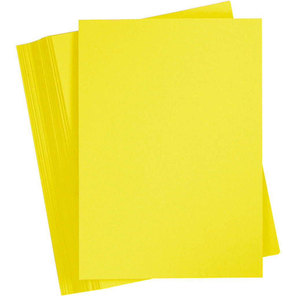 Cartoncino colorato Creativ company, a6, foglio 105x148 mm, 180 gr, giallo sole, 100 fogli 1 scatola