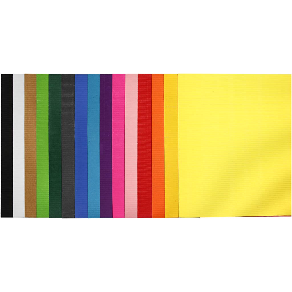 Cardebel de creativ Company, hoja 50x70 cm, 80 gr, varios colores, 15 hojas 1 caja