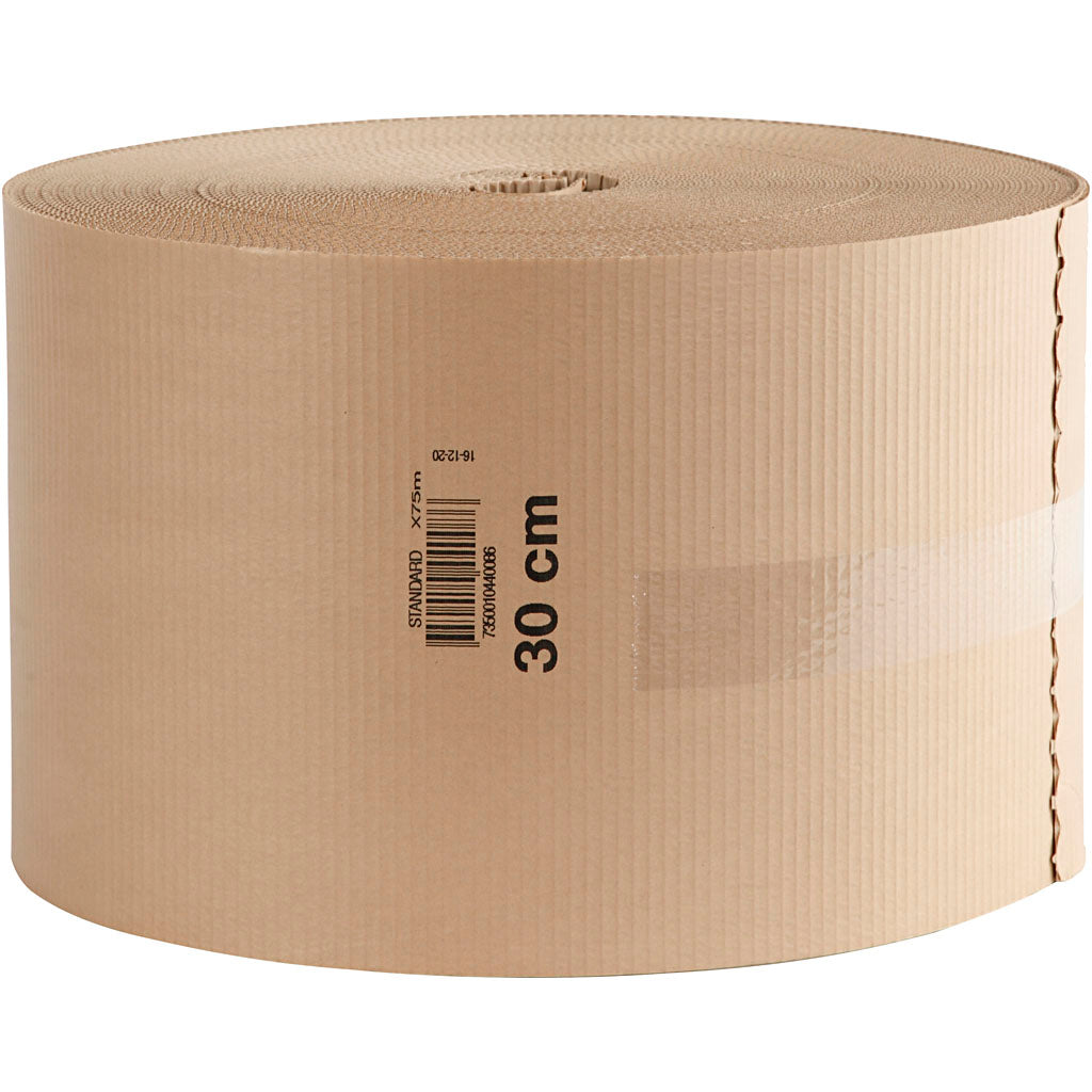 Cartón ondulado, ancho: 30 cm, 70 m 1 rollo