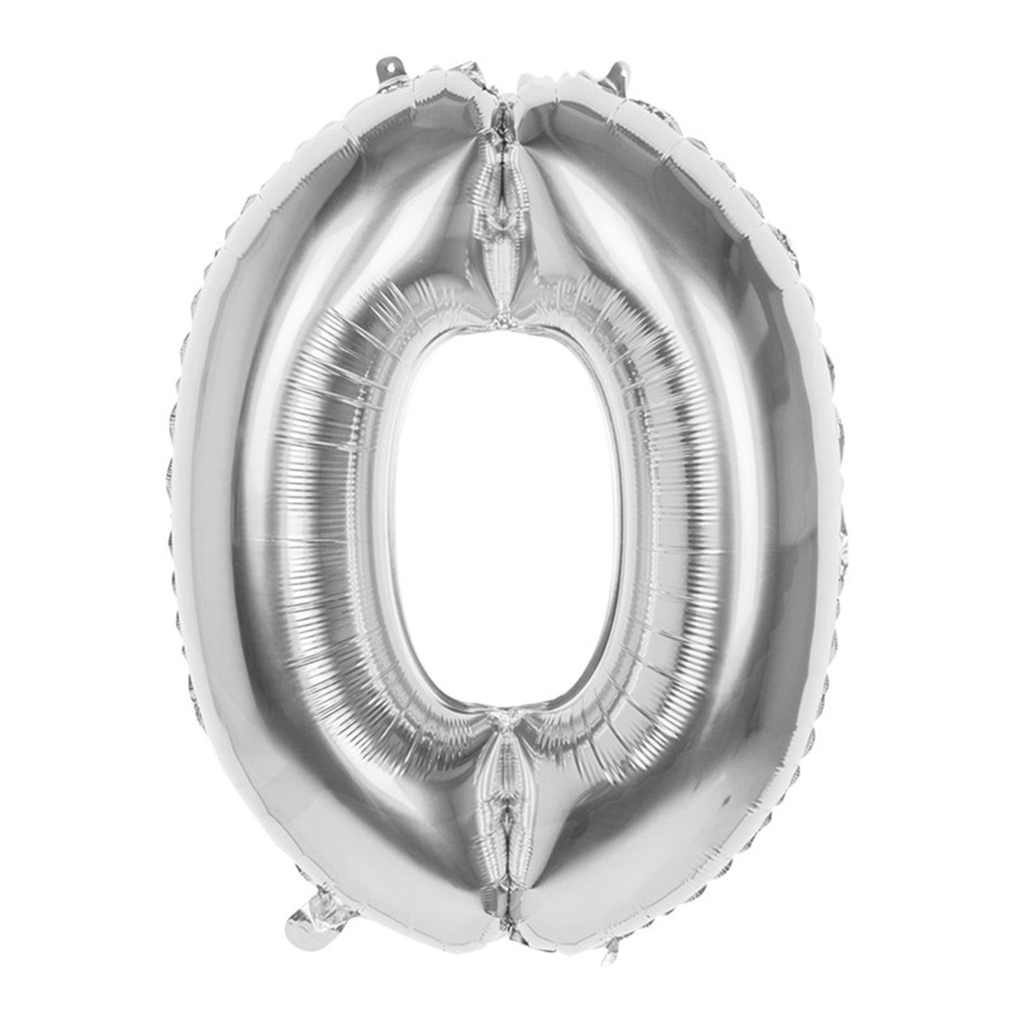 Palloncino foil Boland numero '0' argento 86 cm