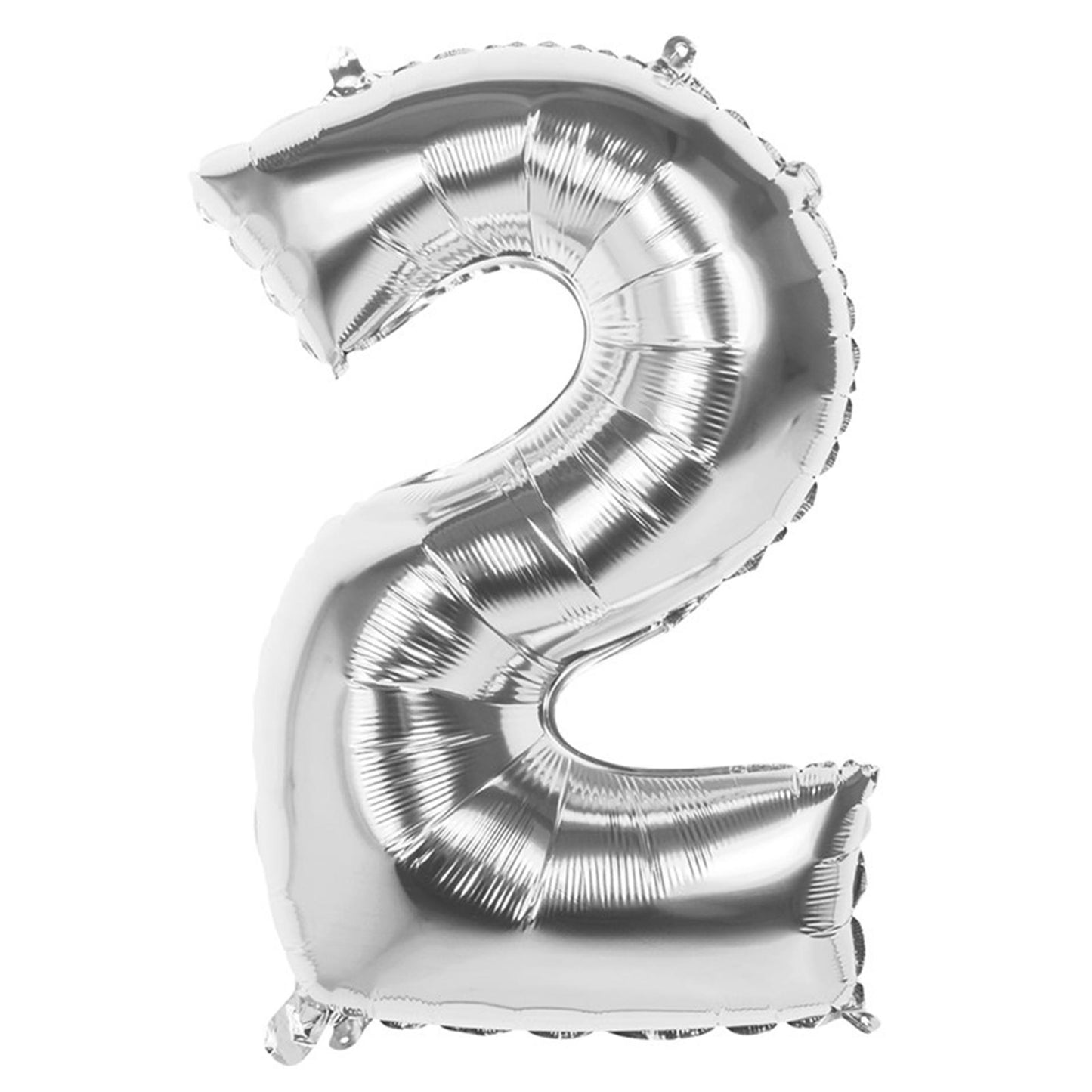 Palloncino foil Boland numero '2' argento 86 cm