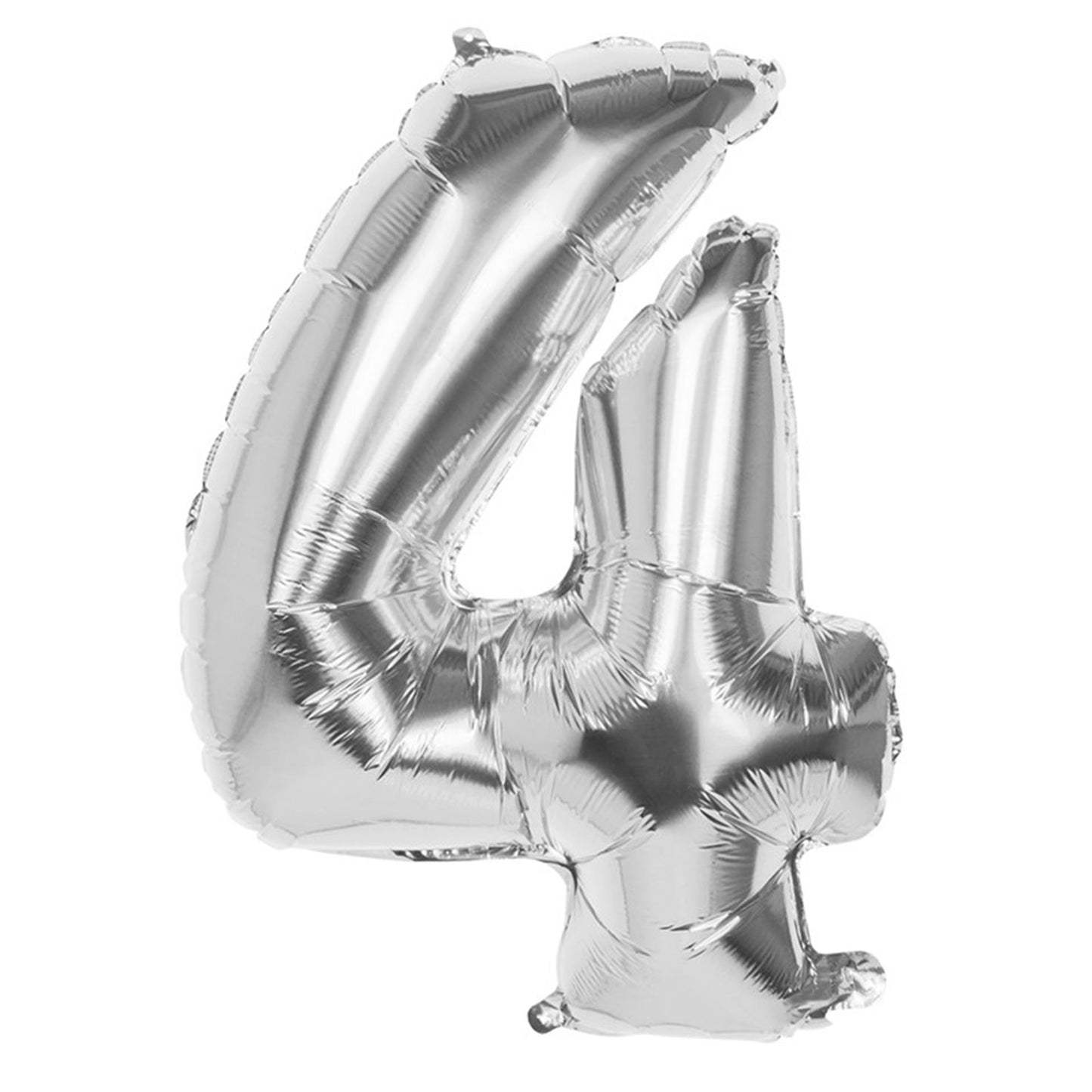 Palloncino foil Boland numero '4' argento 86 cm