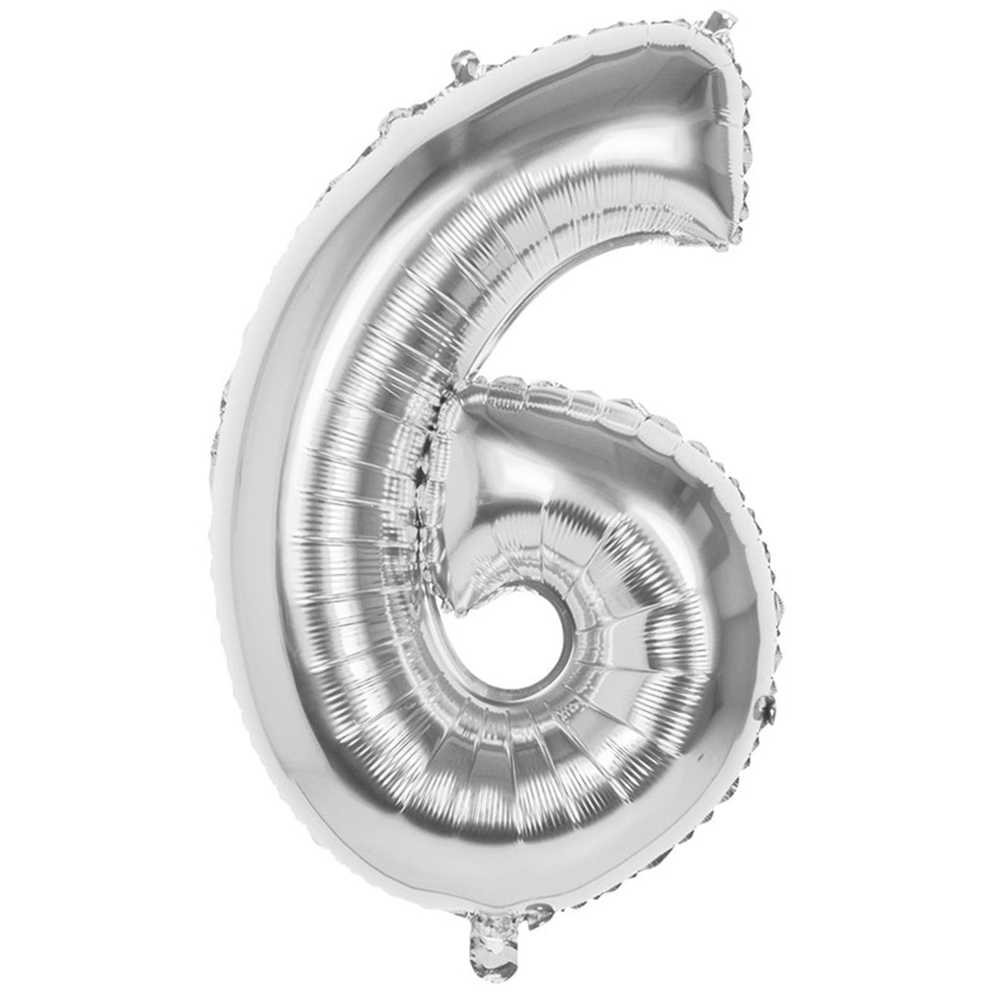Palloncino foil Boland numero '6' argento 86 cm
