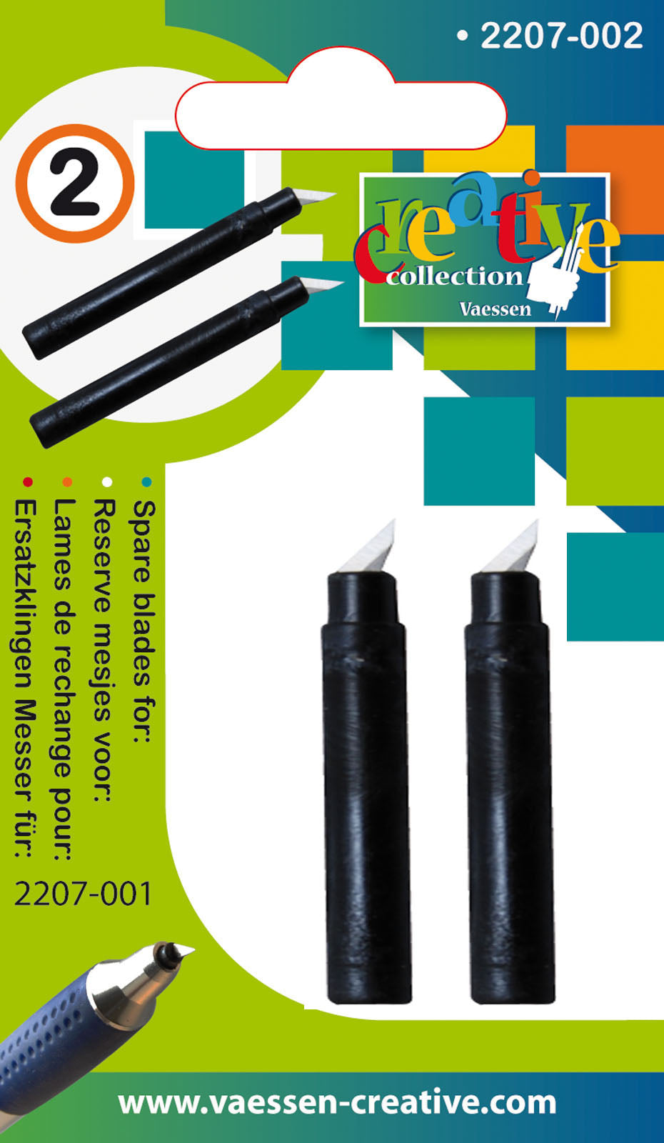 Vaessen creative • lame di ricambio per hobby lama rotante 2 pezzi