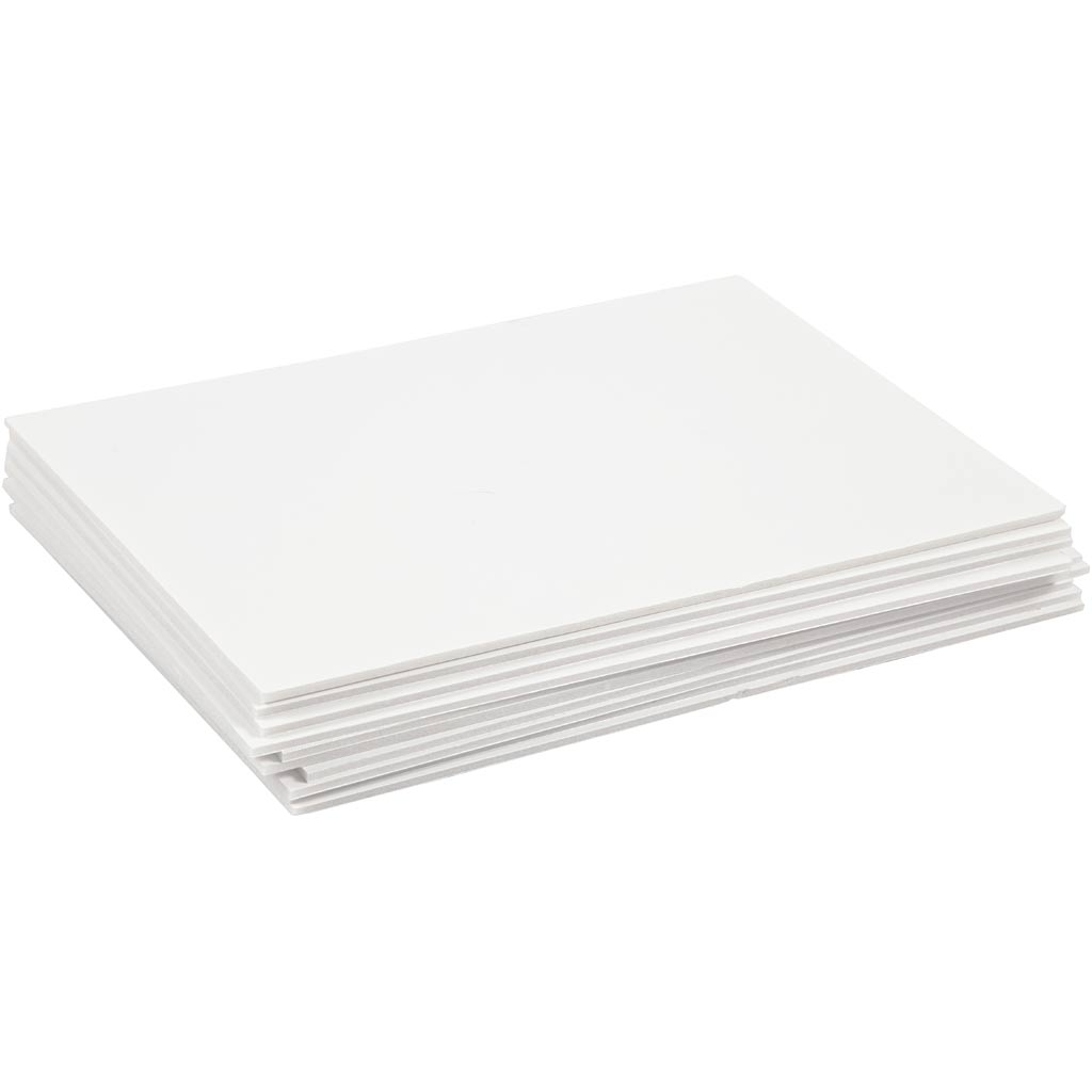 Tablero de espuma Creativ company, a4, hoja 210x297 mm, grosor 3 mm, blanco, 10 hojas 1 caja