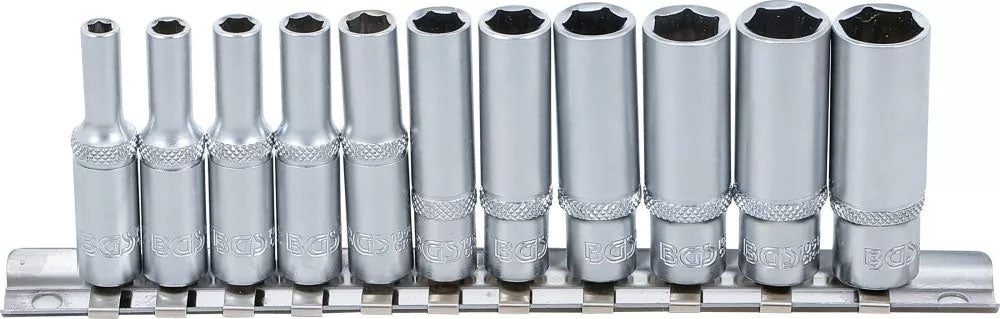 Juego de vasos hexagonales Bgs technic, profundos 1 4 af 4 - 13 mm 11 uds.