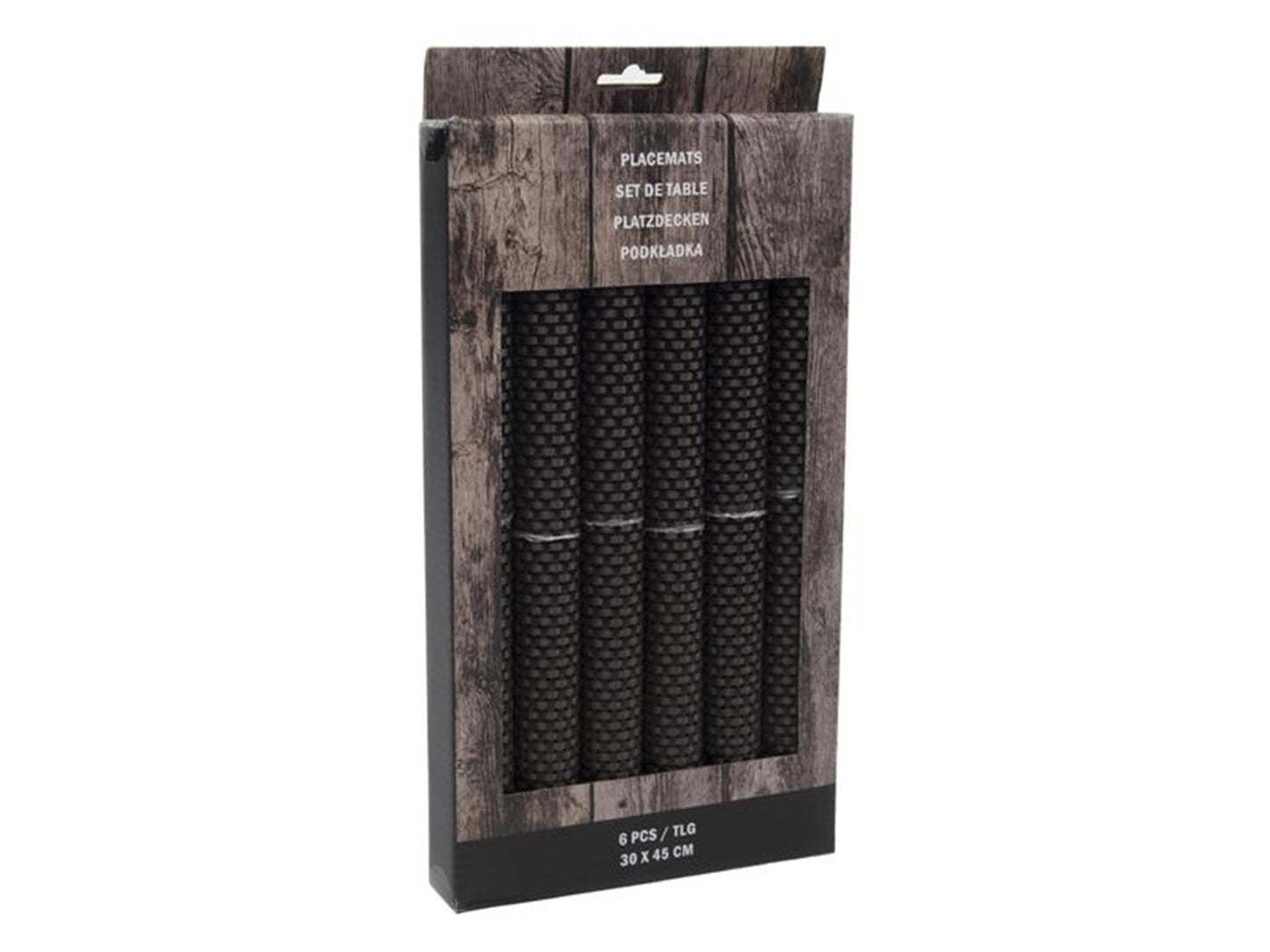 Svenska living juego de 6 manteles individuales 30x45cm poliéster marrón