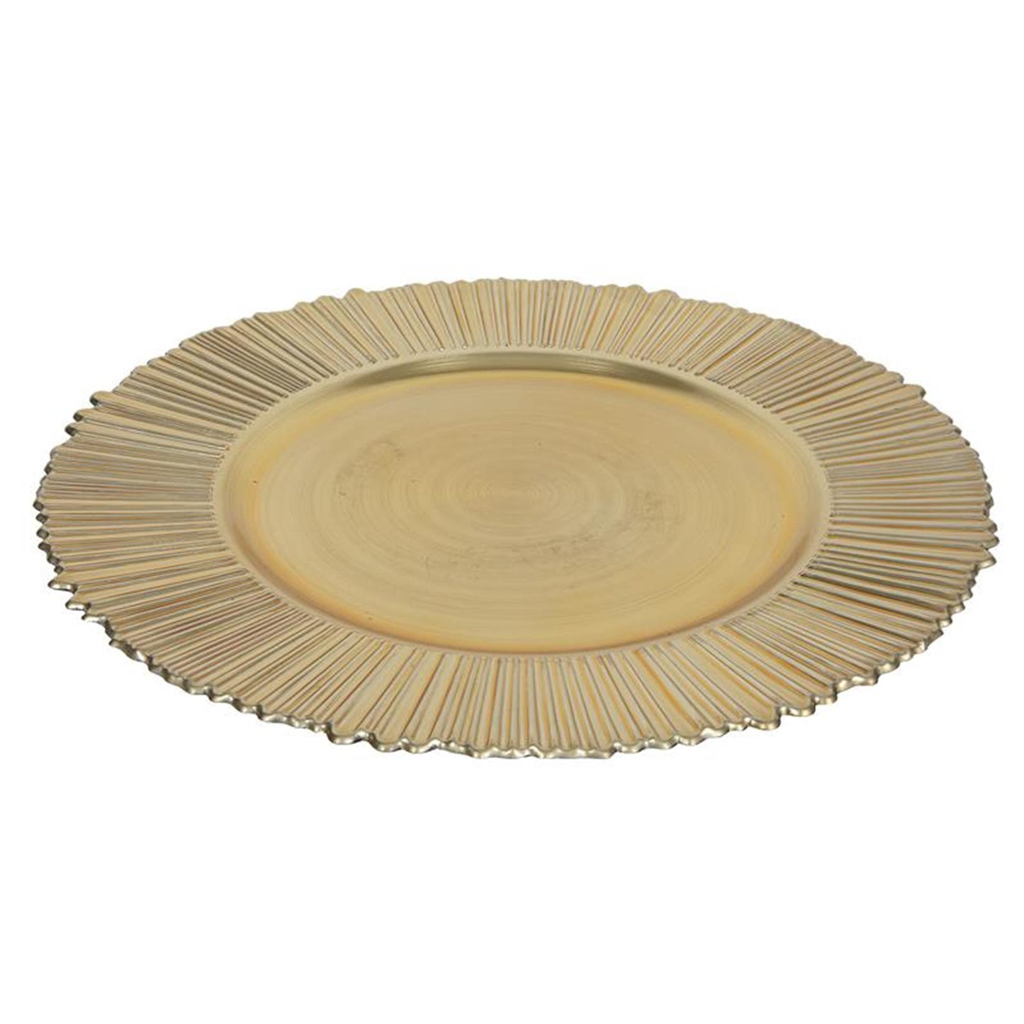 Svenska living placa base metalizada franja dorada ø33cm
