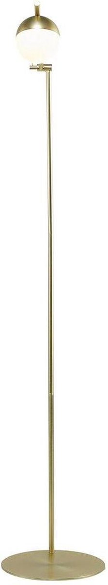 Nordlux contina-vloerlamp-g9-opaal glas messing