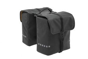 Nuova borsa per biciclette Looxs Odense - Double, nero, acqua -repellente, riflesso, adatto alle biciclette elettriche