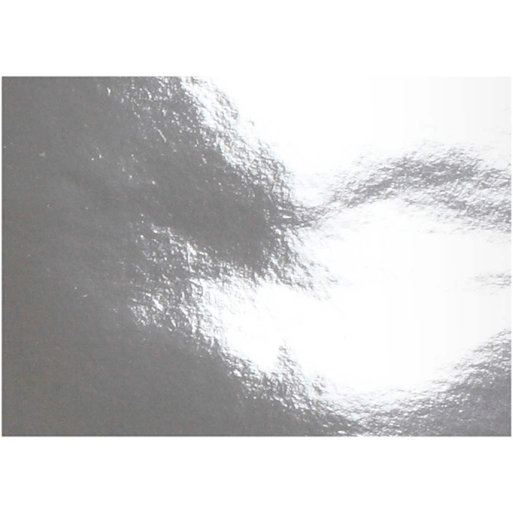 Papel metálico Creativ company, a4, hoja 210x297 mm, 120 gr, plateado, 10 hojas 1 caja