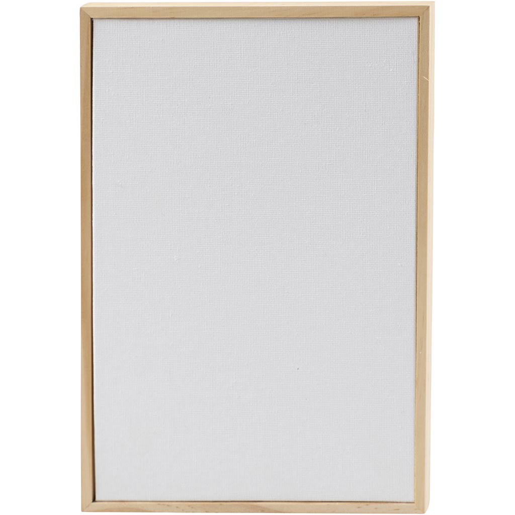 Pannello tela Creativ company con cornice, misura 15,8x23,8 cm, 280 gr, bianco, 10 pezzi 1 scatola