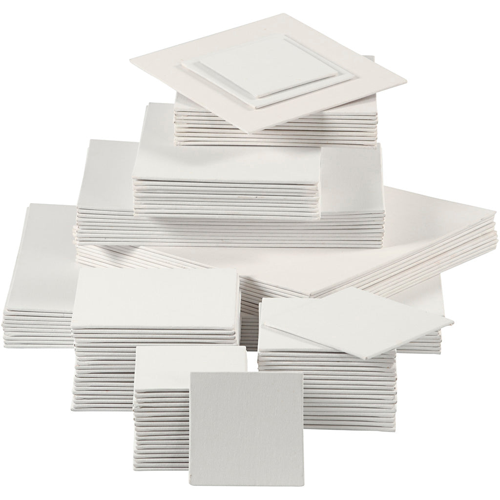 Panel de lienzo Creativ Company, 280 gr, blanco, 108 piezas 1 caja