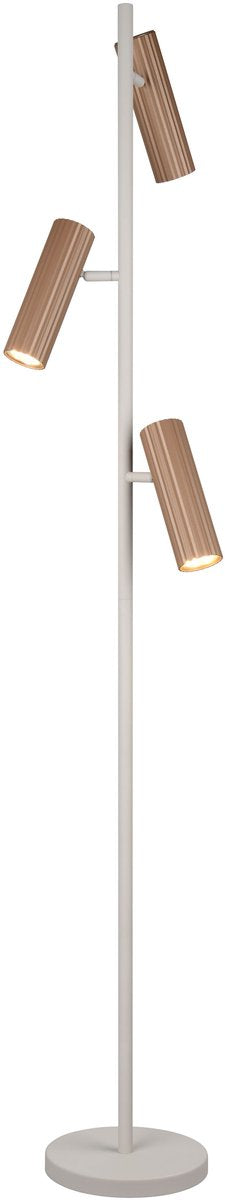 Trio soka - lámpara de pie - moca - excl. 3x gu10 5 w - interruptor de pie