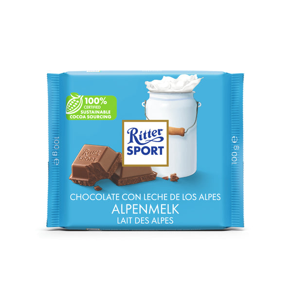 Ritter sport leche alpina 100 gr