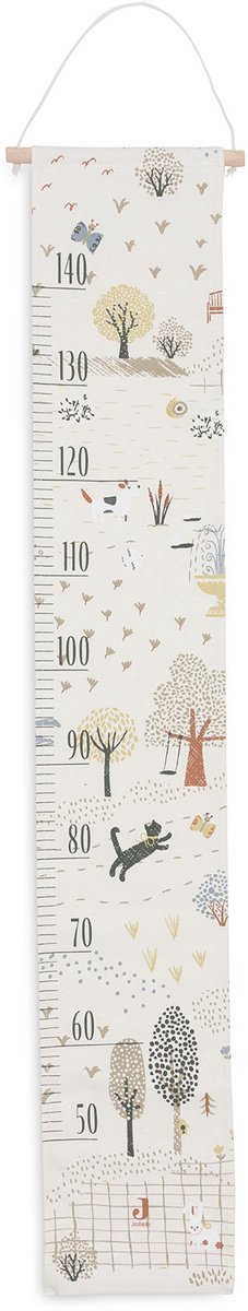 Tabla de crecimiento Jollein - 100% algodón - 140 cm - tiny park
