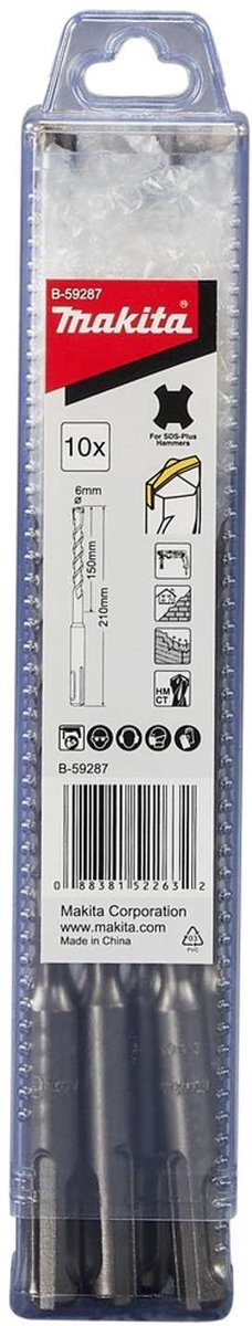 Accessori Makita b2s: punta per calcestruzzo 6x210mm - b-59287 b-59287