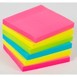 Bigliettini extra adesivi Office Depot colori neon