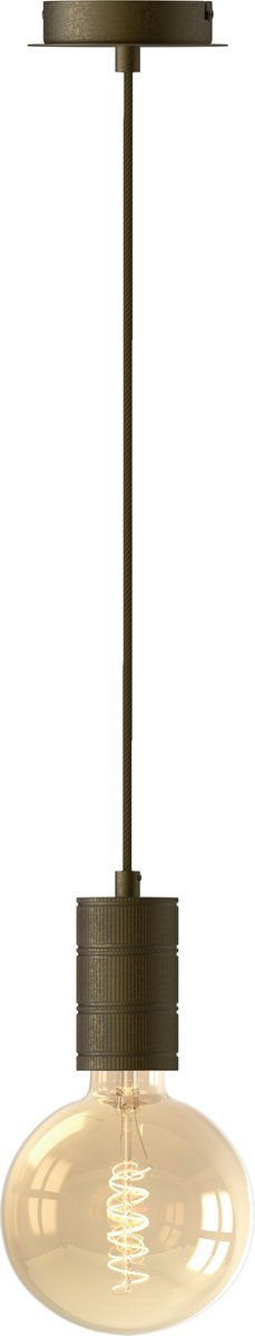 Lampada a sospensione retrò Calex - lampada a sospensione industriale - attacco E27 - bronzo - escl. fonte di luce