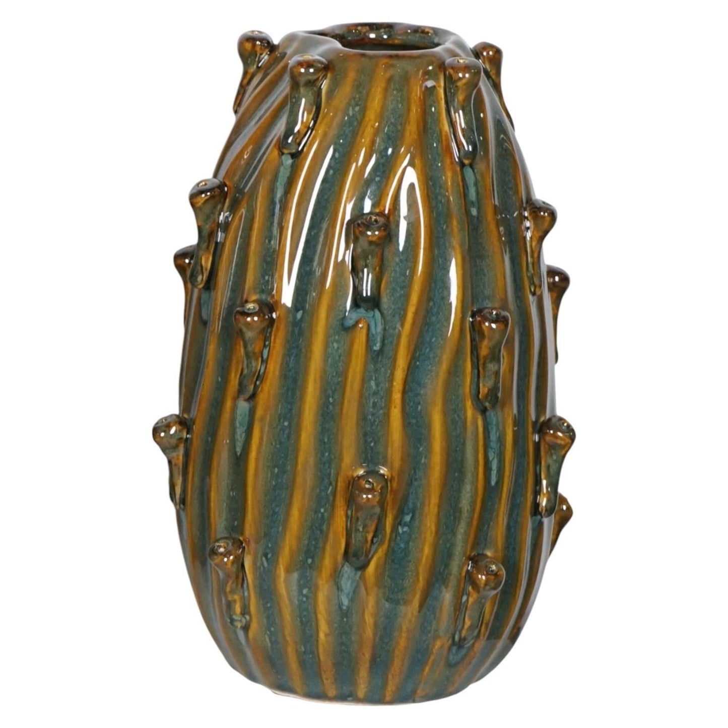 Vaso atmosfera signorile dimphy ceramica verde 15x22 cm