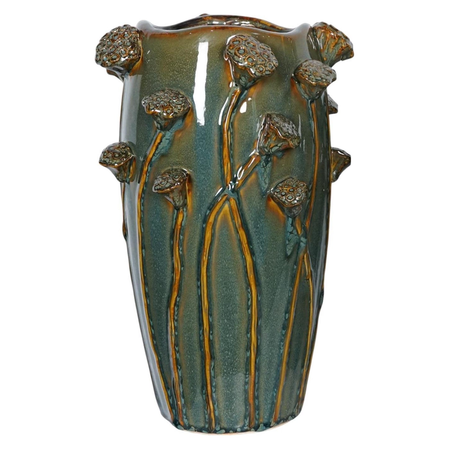 Vaso atmosfera signorile ceramica bess verde 22x35,5 cm