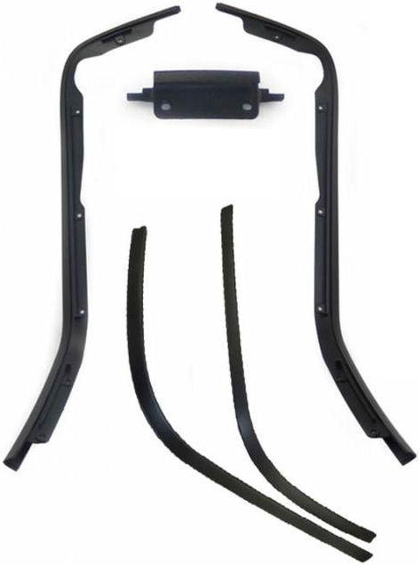 Set di strisce decorative bordo Beenchild e albero Primavera, sprint a 5 parti opache nere