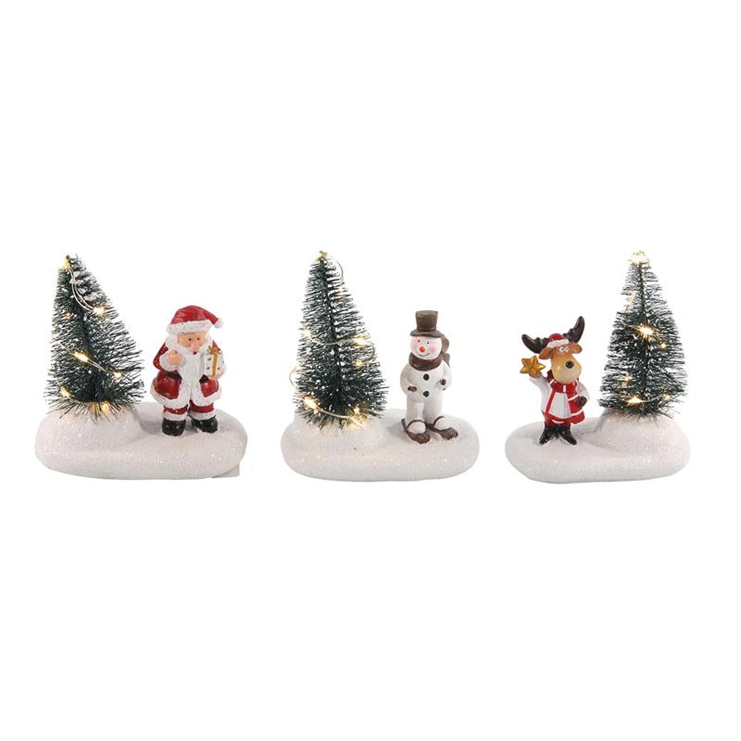 Escena navideña Árbol de Navidad LED 10,5cm 2xLR44