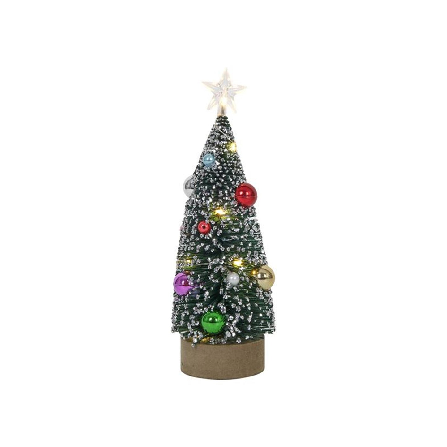 Svenska living Árbol de Navidad 10LED 24cm sobre soporte de madera
