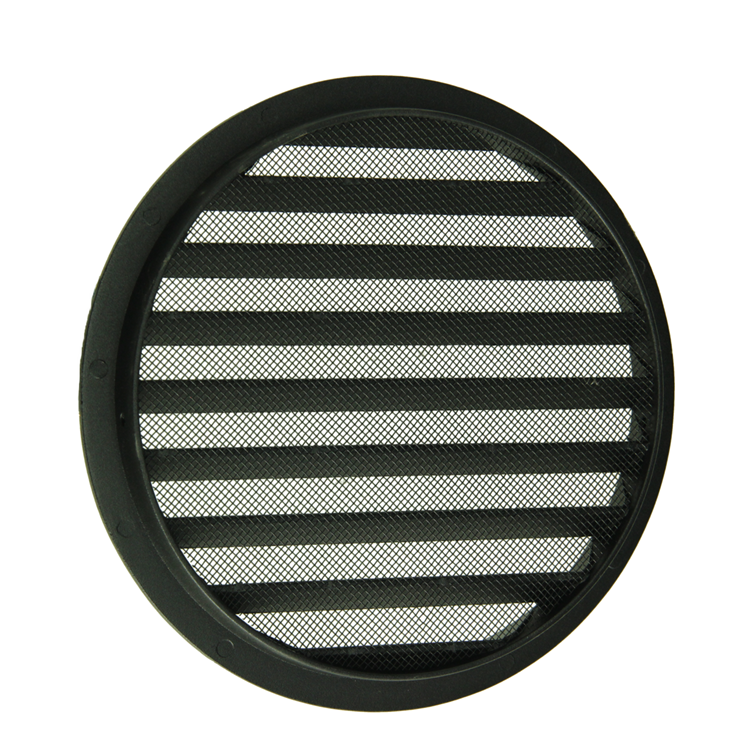 Renson 1061636 - hoja redonda incorporada núm. con malla 434r dia 200 ral 9005 negro | 5 piezas