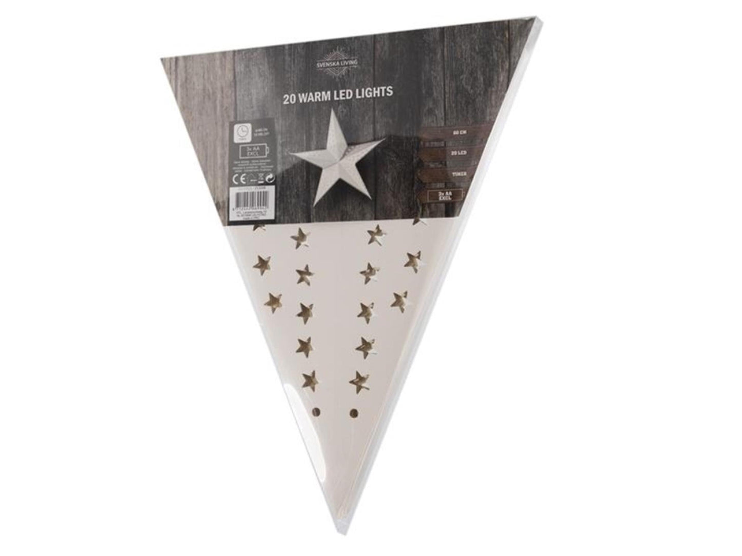 Papel poinsettia copo de nieve 60cm blanco 20warmled