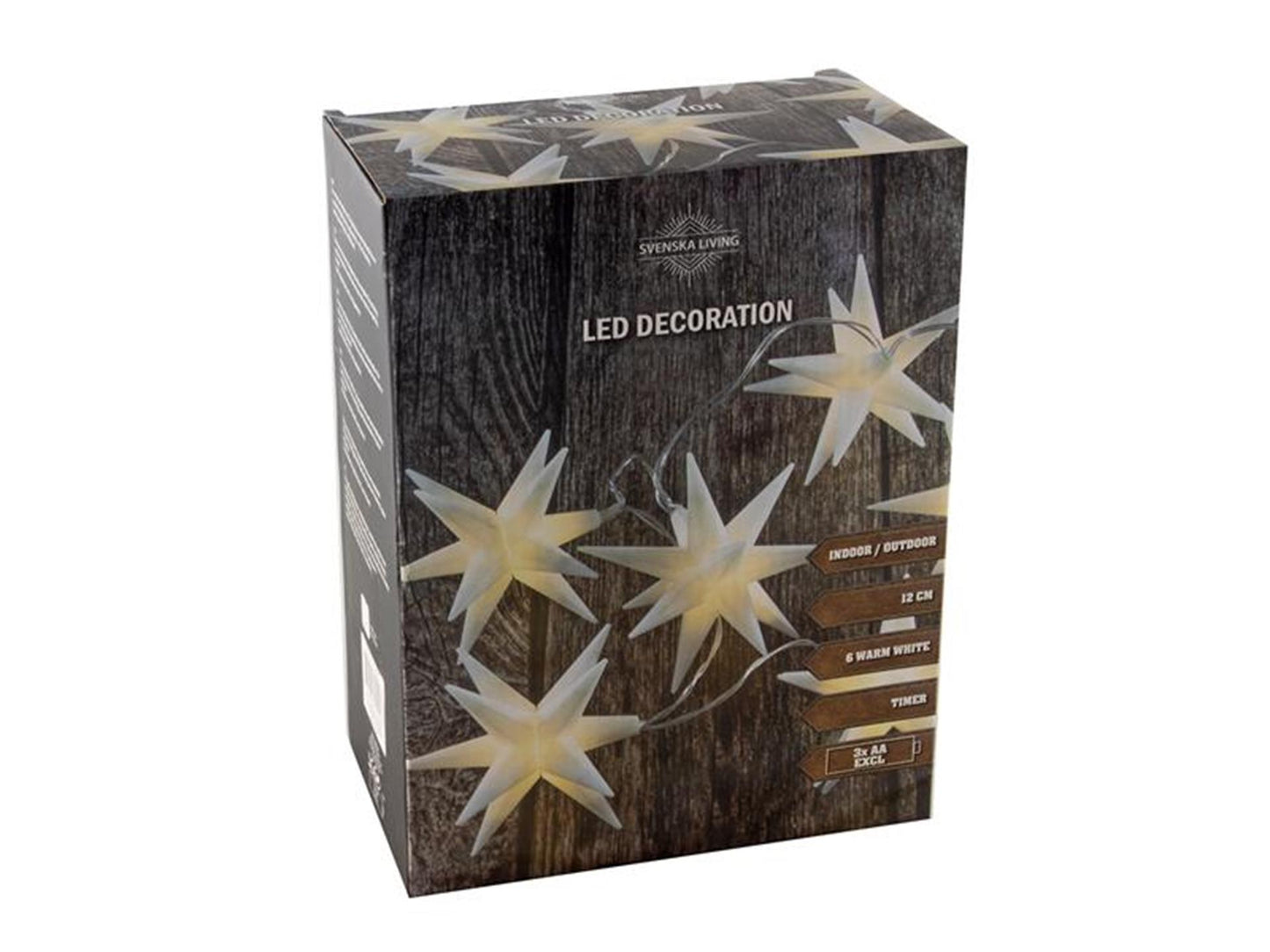 Svenska living string iluminación 3D plástico 6LED