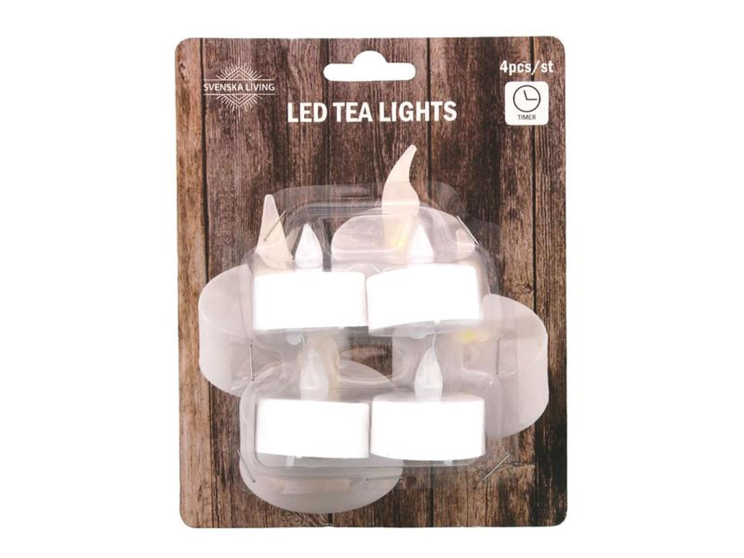 Svenska living vela de té LED blanca con temporizador