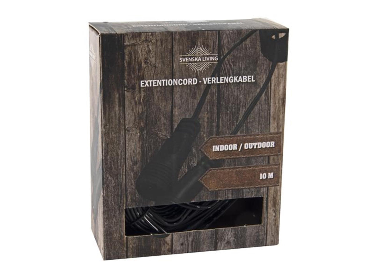Svenska living cable alargador negro 10m exterior