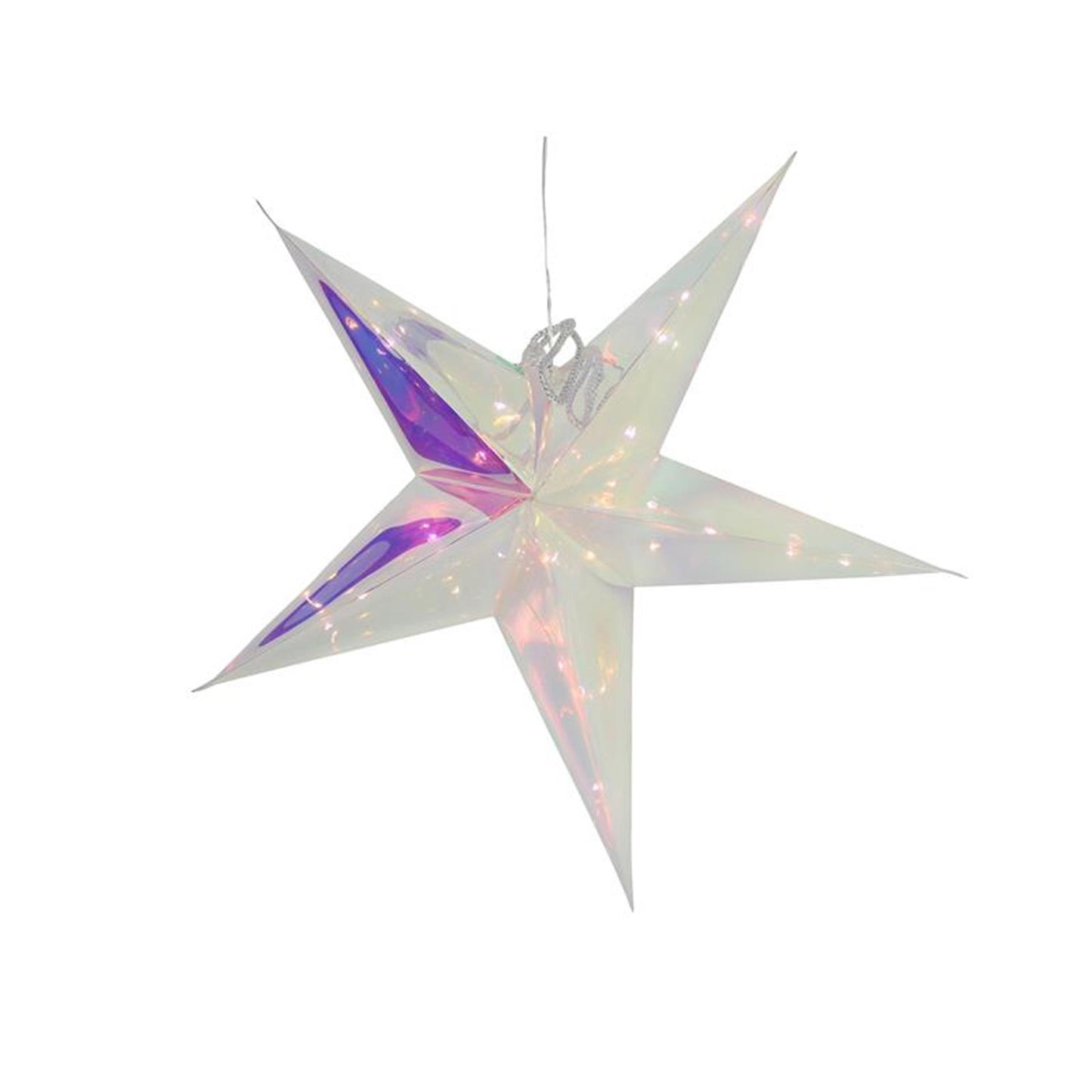 Svenska living star iridescente 53 cm 20 led timer 2xaa