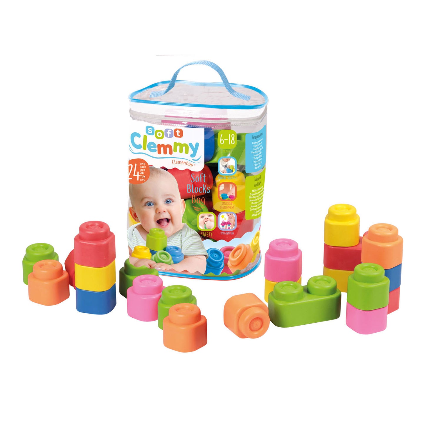 Clementoni Baby Clemmy Bloques suaves, 24st.