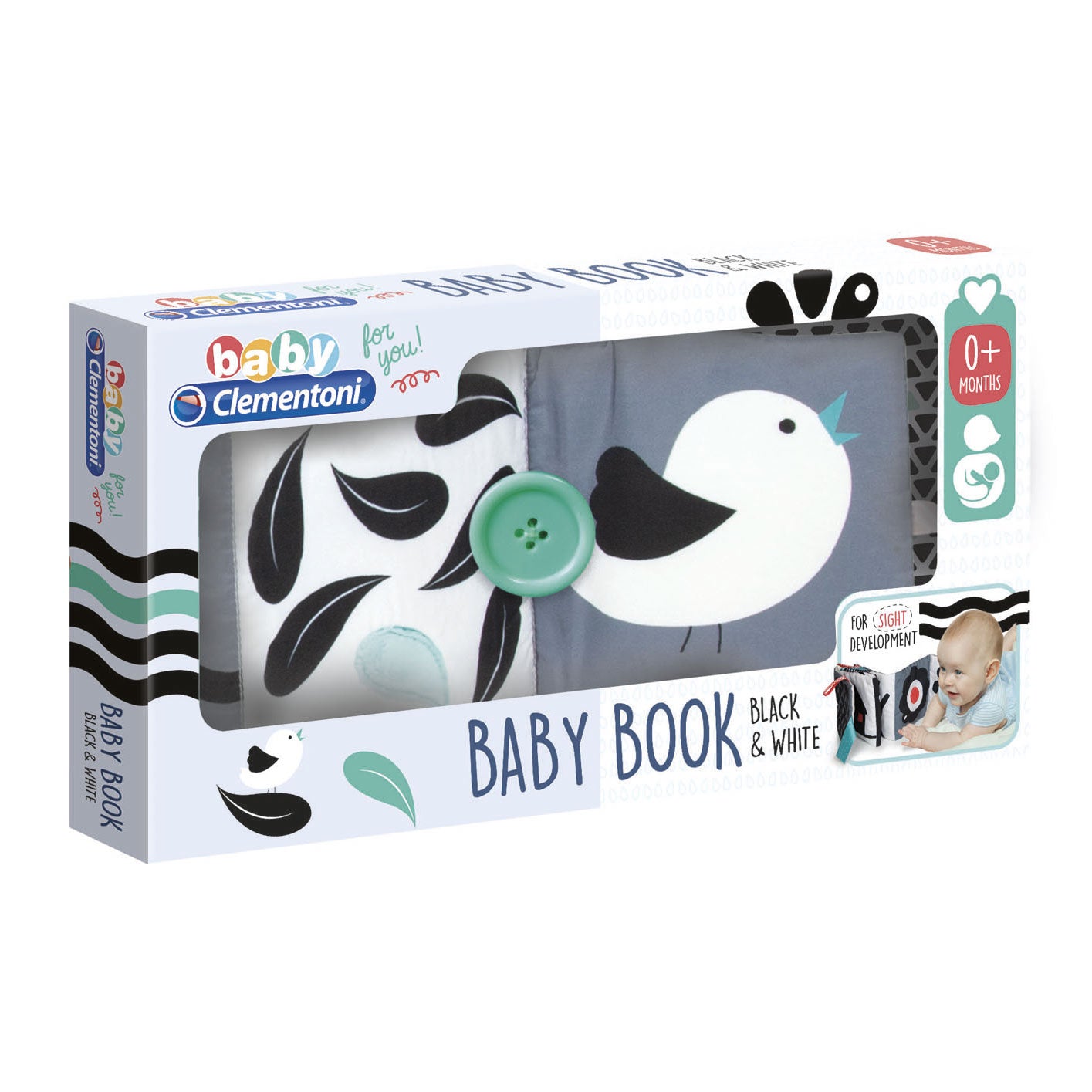 Clementoni Primi mesi Soft Book Black White