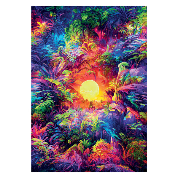 Clementoni puzzle albero dei colori dell'alba psischedelica, 500pz.