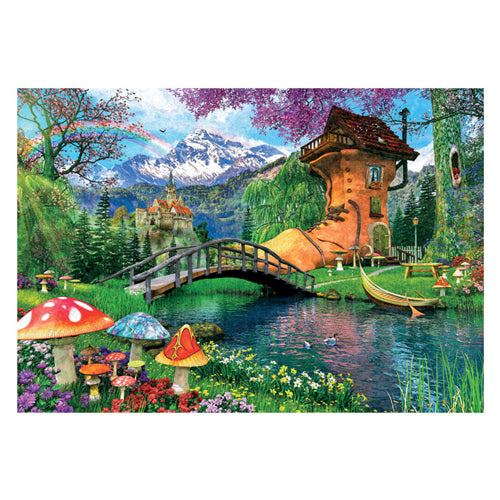 Clementoni puzzle la vecchia casa di scarpe, 500st.