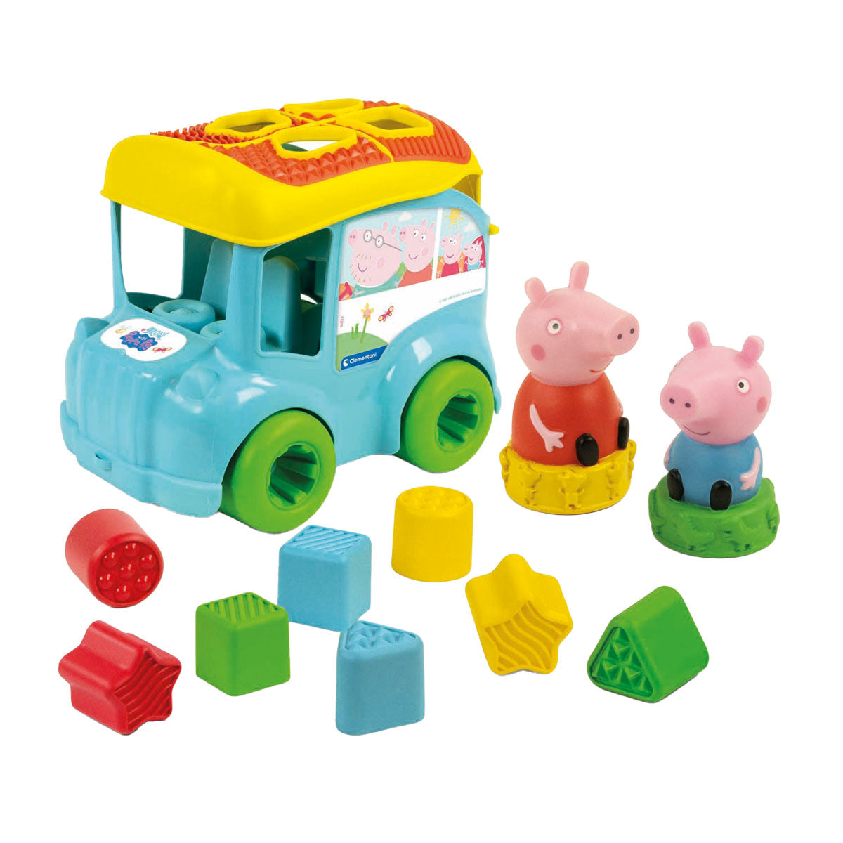 Clementoni Baby - Forma Stew Peppa Pig Bus, 8dlg.